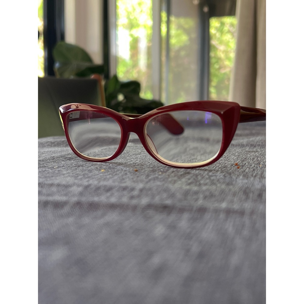 Valentino V2661 Burgundy Red Cat Eye Eyeglass Frames Womens 51-16-135 Italy